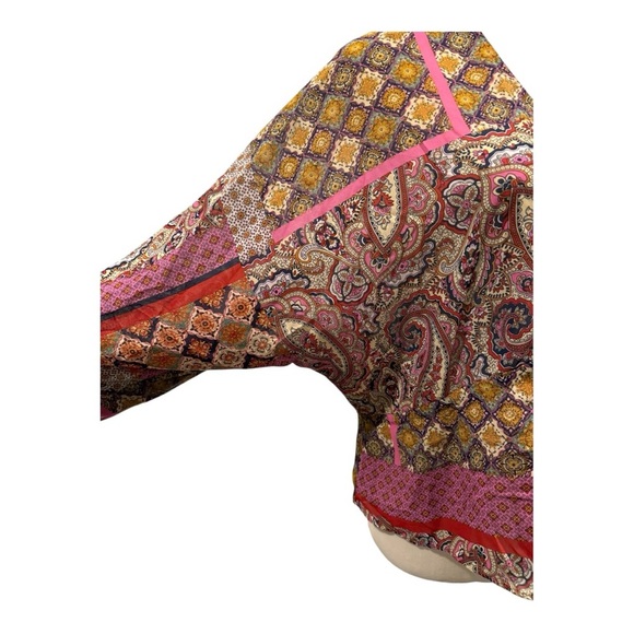 NWT Aakaa Boho Floral/Tribal Print Blouse - Picture 6 of 12